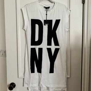 DKNY White T-Shirt with Black Logo